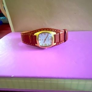 Genuine leather Fossil watch